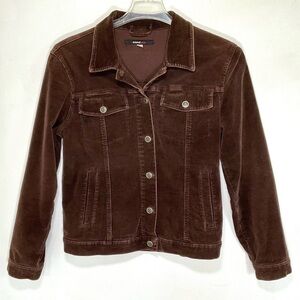 Vintage Corduroy Jacket Women’s Brown Sound One Casual Button Down Size M